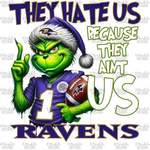 Grinch - Ravens - Digital Download - Ready To Print