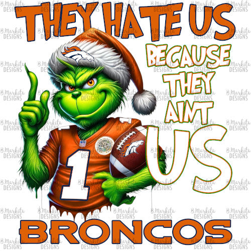 Grinch - Broncos - Digital Download - Ready To Print
