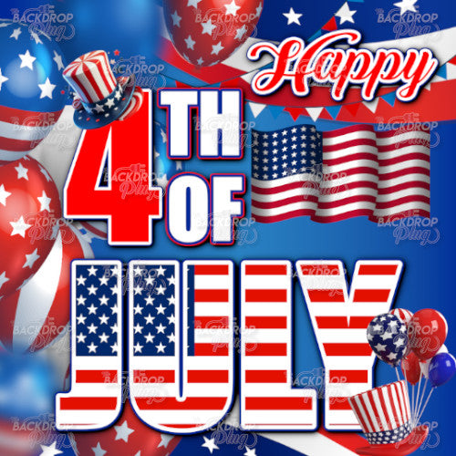 Happy 4th of July - Digital Editable Template Download
