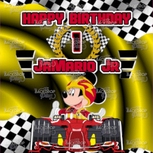 Racecar Mouse Yellow Red Black - Digital Editable Template Download