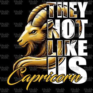 They Not Like Us - Capricorn - Gold - Black Canvas - Digital Download - Ready To Print