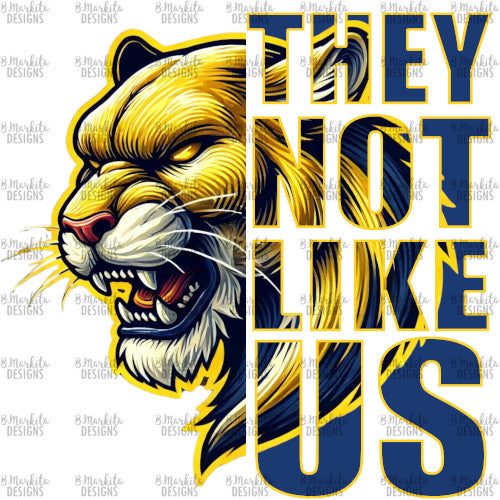 They Not Like Us - Cougars - Blue Yellow - Digital Download - Ready To Print