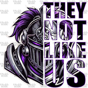 They Not Like Us - Knights - Purple Black - Digital Download - Ready To Print