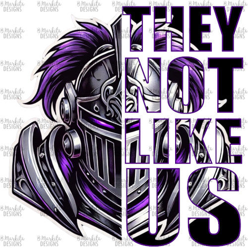 They Not Like Us - Knights - Purple Black - Digital Download - Ready To Print