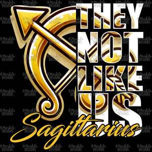They Not Like Us - Sagittarius - Gold - Black Canvas - Digital Download - Ready To Print