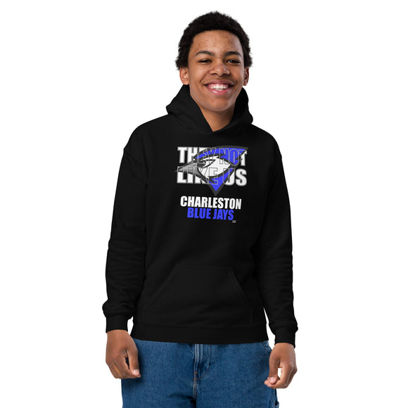 They Not Like Us - Charleston Blue Jays - Centered - Black Hoodie - Youth