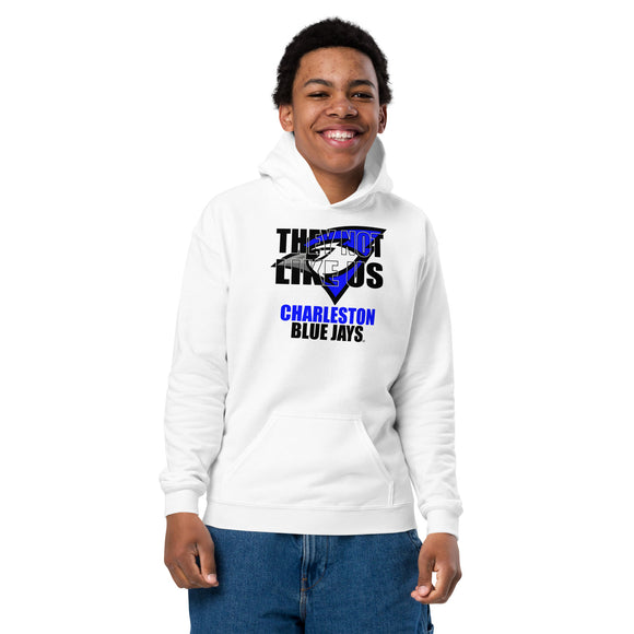 They Not Like Us - Charleston Blue Jays - Centered - White Hoodie - Youth