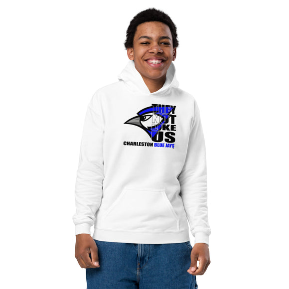 They Not Like Us - Charleston Blue Jays - Integrated - White Hoodie - Youth