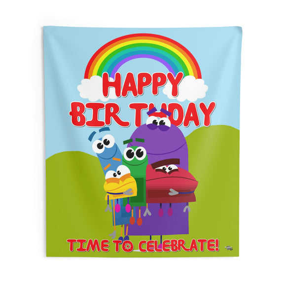 StoryBots Backdrop | StoryBots Banner | StoryBots Party Decorations | StoryBots Birthday Party Rainbow Outdoors