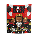 Boss Boy Backdrop | Boss Boy Banner | Boss Boy Party Decorations | Boss Boy Birthday | Boss Boy Red Black Gold | Boss Boy Curly Fro