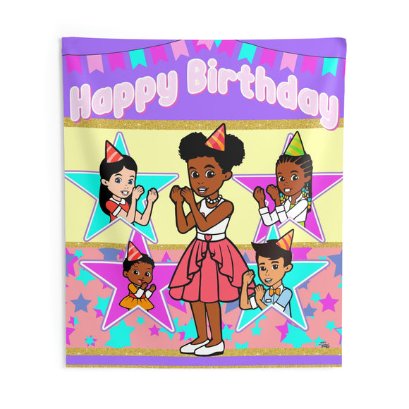 Gracies Corner Backdrop | Gracies Corner Banner | Gracies Corner Party Decorations | Gracies Corner Birthday Gold Aqua Canary