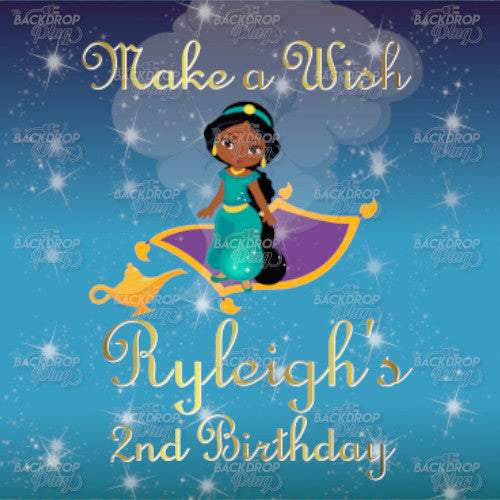Genie Make A Wish - Digital Editable Template Download