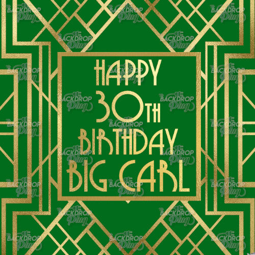 Harlem Nights Green - Digital Editable Template Download