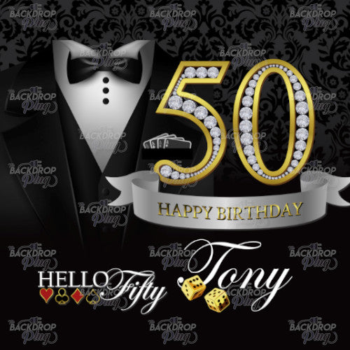 Tuxedo Birthday - Digital Editable Template Download