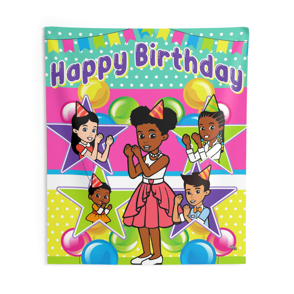 Gracies Corner Backdrop | Gracies Corner Banner | Gracies Corner Birthday Decorations | Gracies Corner Teal Pink Yellow